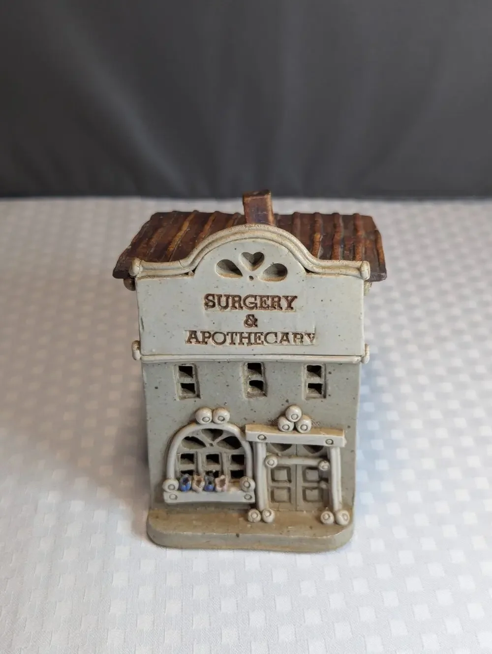 Vintage Windy Meadows Pottery Surgery & Apothecary Village House Figurine